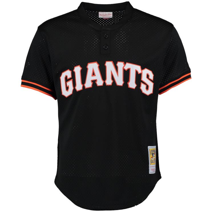 IE MBL San Francisco Giants Matt Williams Mitchell & Ness Cooperstown Mesh Batting Practice Jersey Men Black R0H2T891