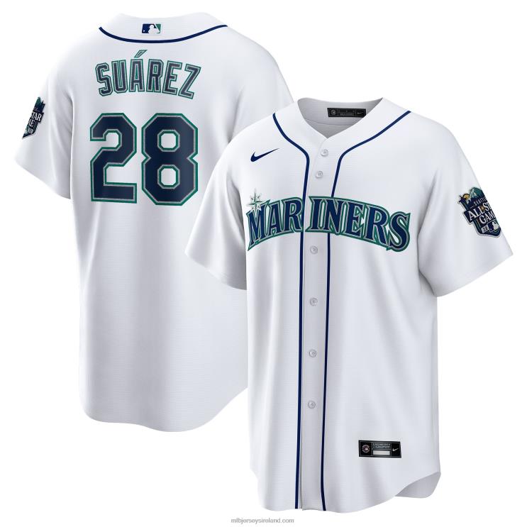 IE MBL Seattle Mariners Eugenio Suarez Nike Home ASG Patch Replica Player Jersey Men White R0H2T1407