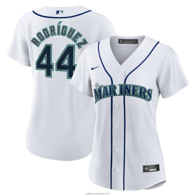 IE MBL Seattle Mariners Julio Rodriguez Nike Home Replica Player Jersey Women White R0H2T303