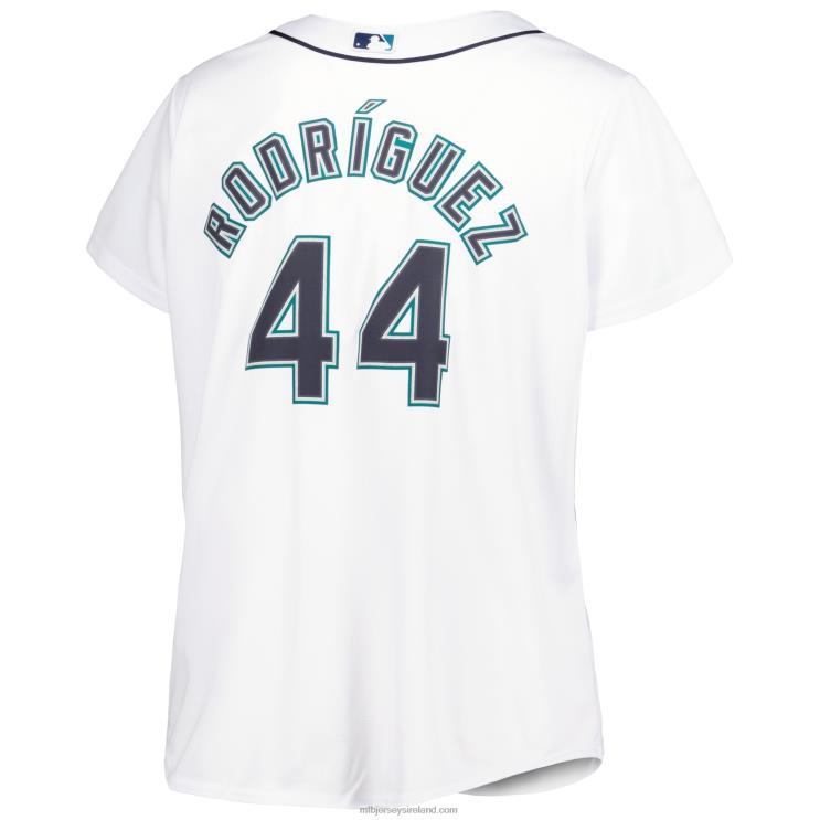 IE MBL Seattle Mariners Julio Rodriguez Plus Size Replica Player Jersey Women White R0H2T697