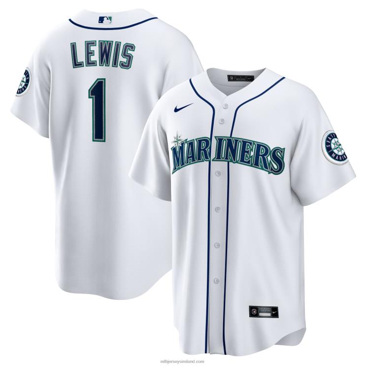 IE MBL Seattle Mariners Kyle Lewis Nike Replica Player Name Jersey Men White R0H2T685