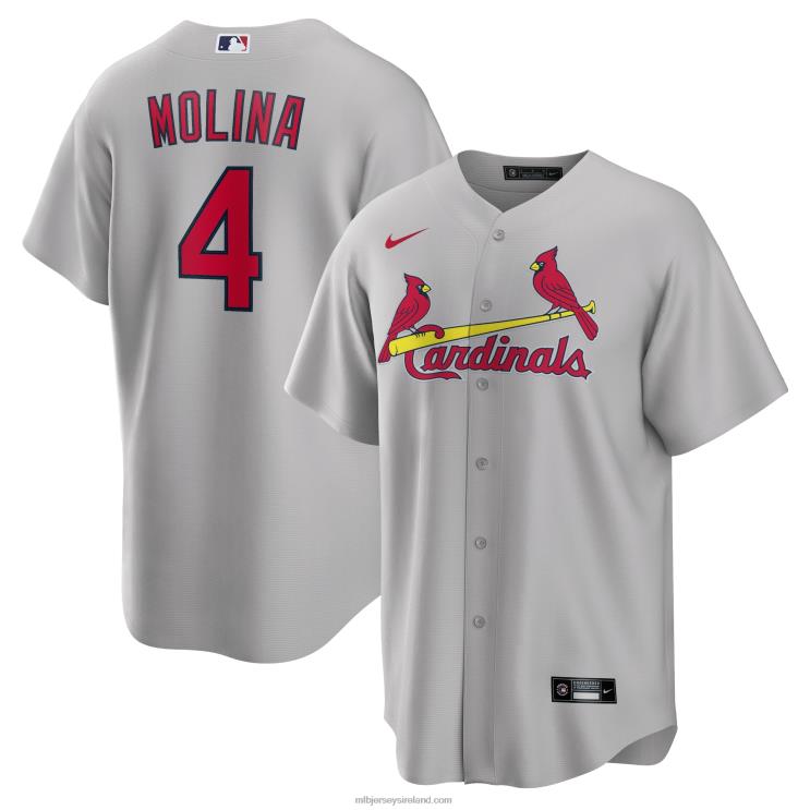 IE MBL St. Louis Cardinals Yadier Molina Nike Road Replica Player Name Jersey Men Gray R0H2T772