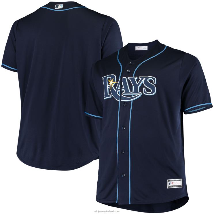 IE MBL Tampa Bay Rays Big & Tall Replica Alternate Team Jersey Men Navy R0H2T737