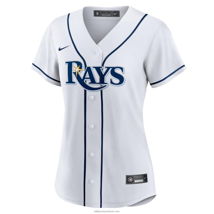 IE MBL Tampa Bay Rays Nike Home Blank Replica Jersey Women White R0H2T792