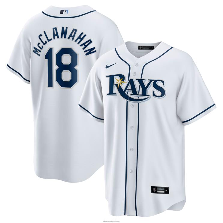 IE MBL Tampa Bay Rays Shane McClanahan Nike Home Replica Player Jersey Men White R0H2T707