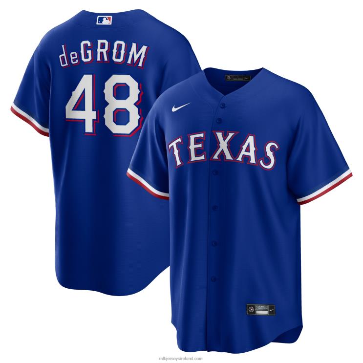 IE MBL Texas Rangers Jacob deGrom Nike Away Replica Player Jersey Men Royal R0H2T239