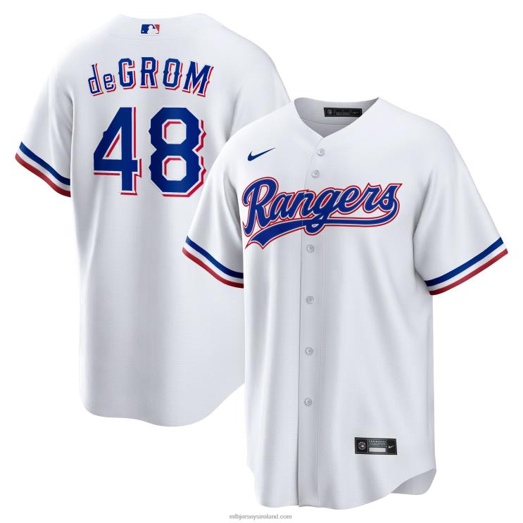 IE MBL Texas Rangers Jacob deGrom Nike Home Replica Player Jersey Men White R0H2T238