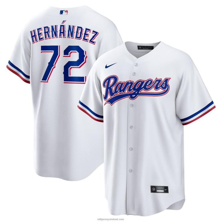 IE MBL Texas Rangers Jonathan Hernandez Nike Home Replica Player Jersey Men White R0H2T1386