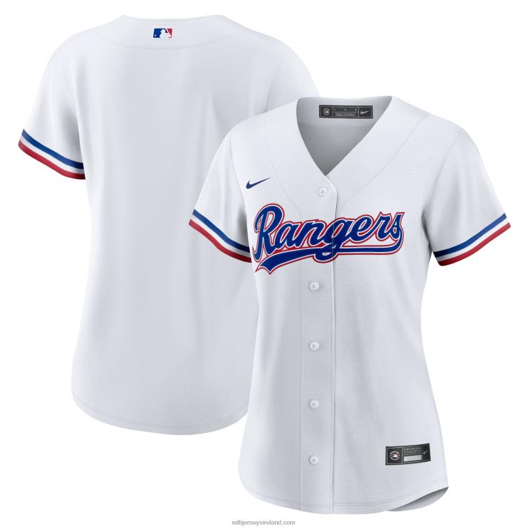 IE MBL Texas Rangers Nike Home Replica Team Jersey Women White R0H2T310