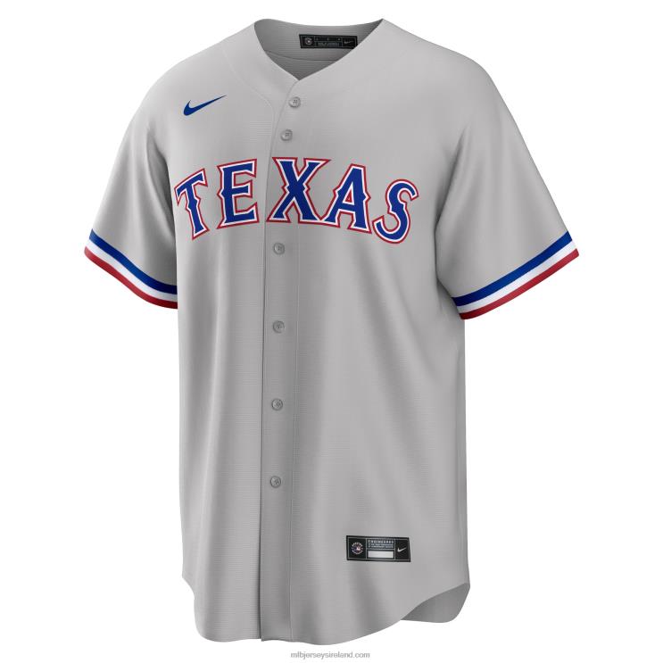 IE MBL Texas Rangers Nike Road Custom Replica Jersey Men Gray R0H2T286