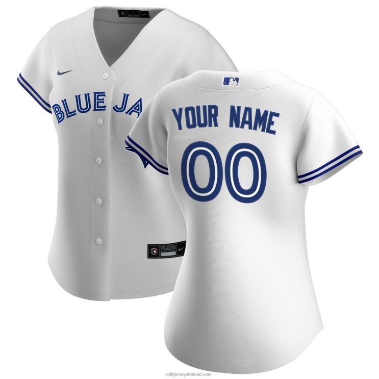 IE MBL Toronto Jays Nike Home Replica Custom Jersey Women White R0H2T1005