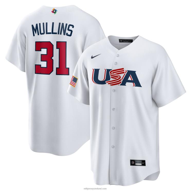 IE MBL USA Baseball Cedric Mullins Nike 2023 World Baseball Classic Replica Player Jersey Men White R0H2T953