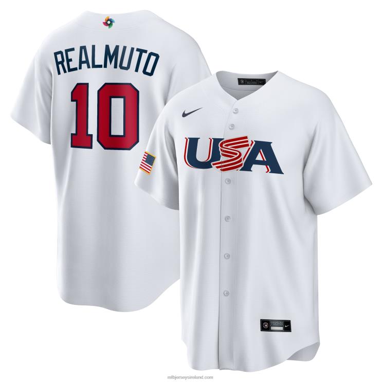 IE MBL USA Baseball J.T. Realmuto Nike 2023 World Baseball Classic Replica Player Jersey Men White R0H2T719
