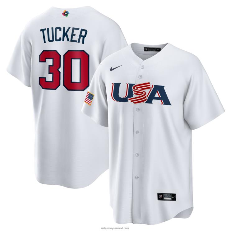 IE MBL USA Baseball Kyle Tucker Nike 2023 World Baseball Classic Replica Player Jersey Men White R0H2T579