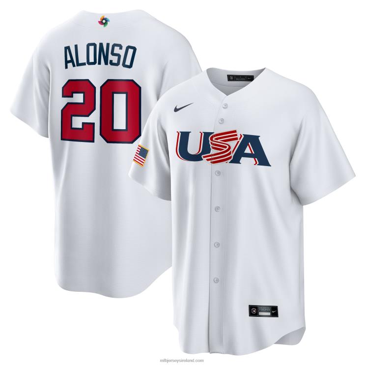 IE MBL USA Baseball Pete Alonso Nike 2023 World Baseball Classic Replica Player Jersey Men White R0H2T725
