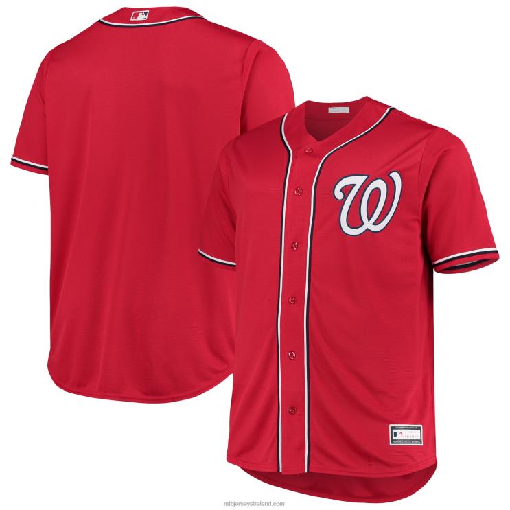 IE MBL Washington Nationals Big & Tall Alternate Replica Team Jersey Men Red R0H2T915